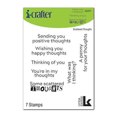 I-Crafter Clear Acrylic Stamps - Scattered Thoughts - 4in x 4in*
