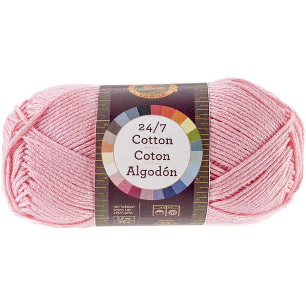 Lion Brand 24/7 Cotton Yarn - Pink Lemonade