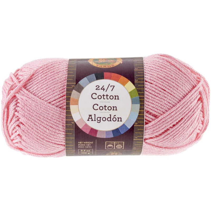 Lion Brand 24/7 Cotton Yarn - Pink Lemonade