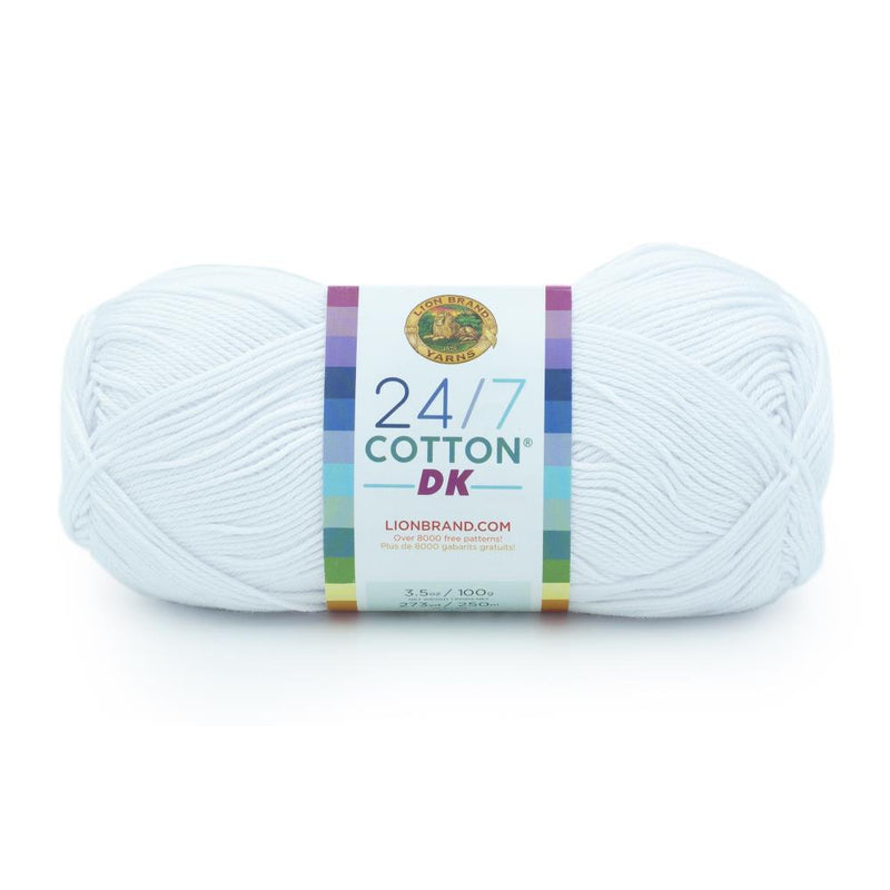 Lion Brand 24/7 Cotton DK Yarn - Sugarcane