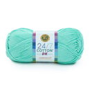 Lion Brand 24/7 Cotton DK Yarn - Fresh Mint