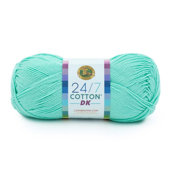 Lion Brand 24/7 Cotton DK Yarn Fresh Mint – CraftOnline