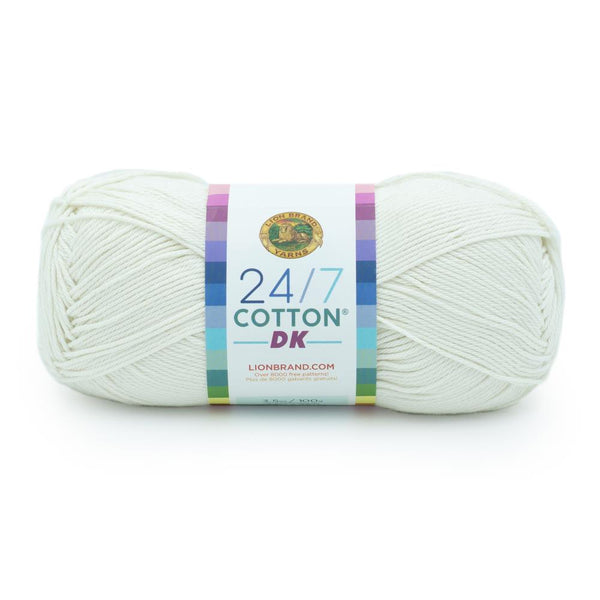 Lion Brand 24/7 Cotton DK Yarn Cream