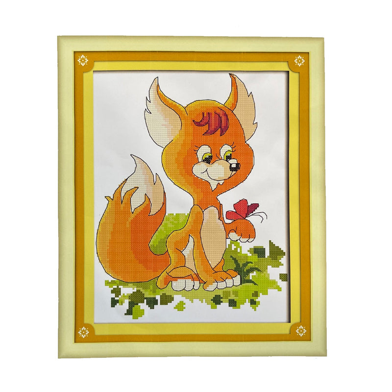 Poppy Crafts Cross-Stitch Kit 76 - Little Fox No. 2*
