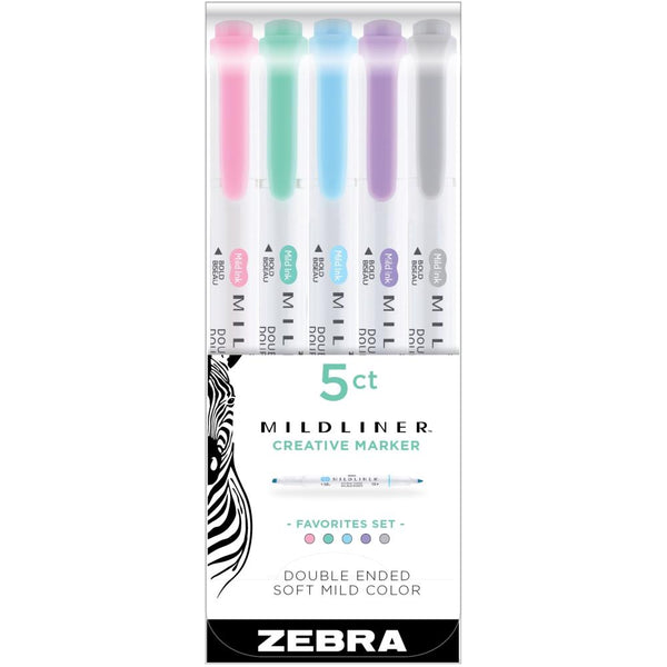 Zebra Mildliner Double Ended Highlighters 5 pack - Top Sellers Assortment*