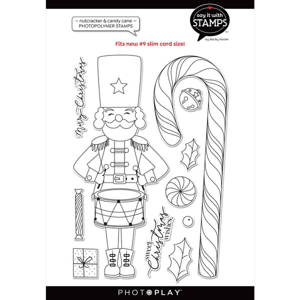 PhotoPlay Say It With Stamps Photopolymer Stamps - #9 Nutcracker/Candy Cane