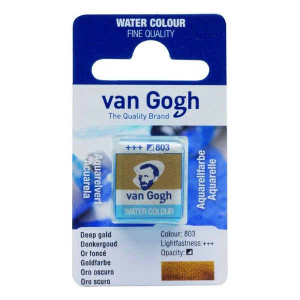 Talens - Van Gogh Watercolour half pan - DEEP GOLD 803