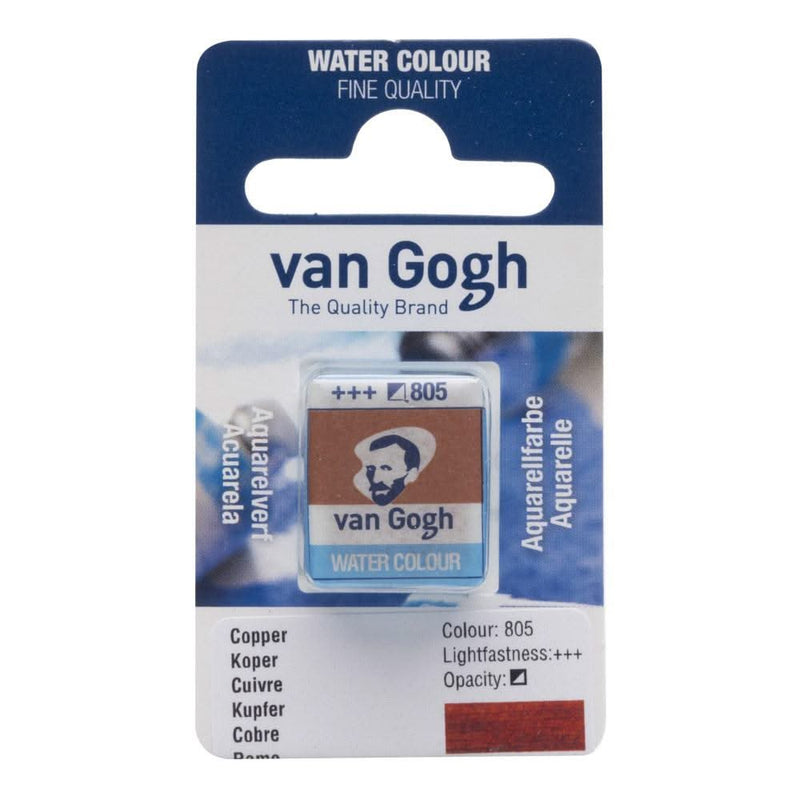 Talens - Van Gogh Watercolour half pan - COPPER 805