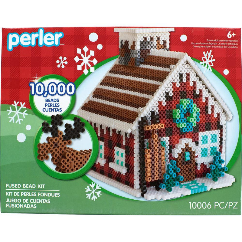 Perler Fused Bead Kit 3D Winter Lodge Gingerbread*