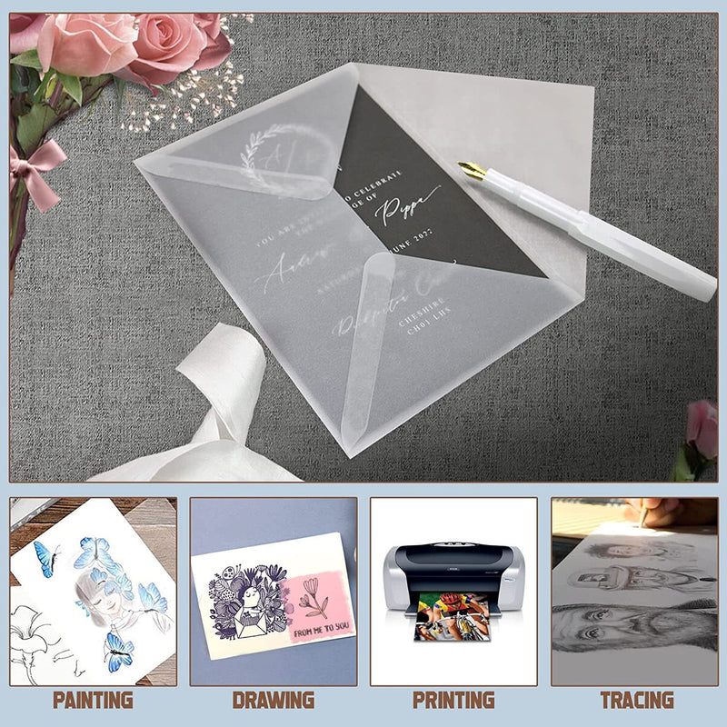 Poppy Crafts A4 Printable Vellum Sticker paper - 5 Pack