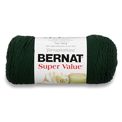 Bernat Super Value Solid Yarn - Deep Sea Green - 7oz (197g) 426yd