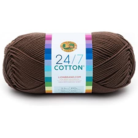 Lion Brand 24/7 Cotton Yarn - Coffee Beans