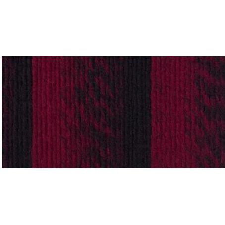 Lion Brand Scarfie Yarn - Cranberry/Black 150g