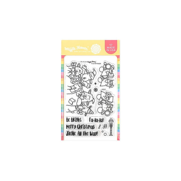 Waffle Flower Crafts Clear Stamps 4in x 6in - Fa-La-La