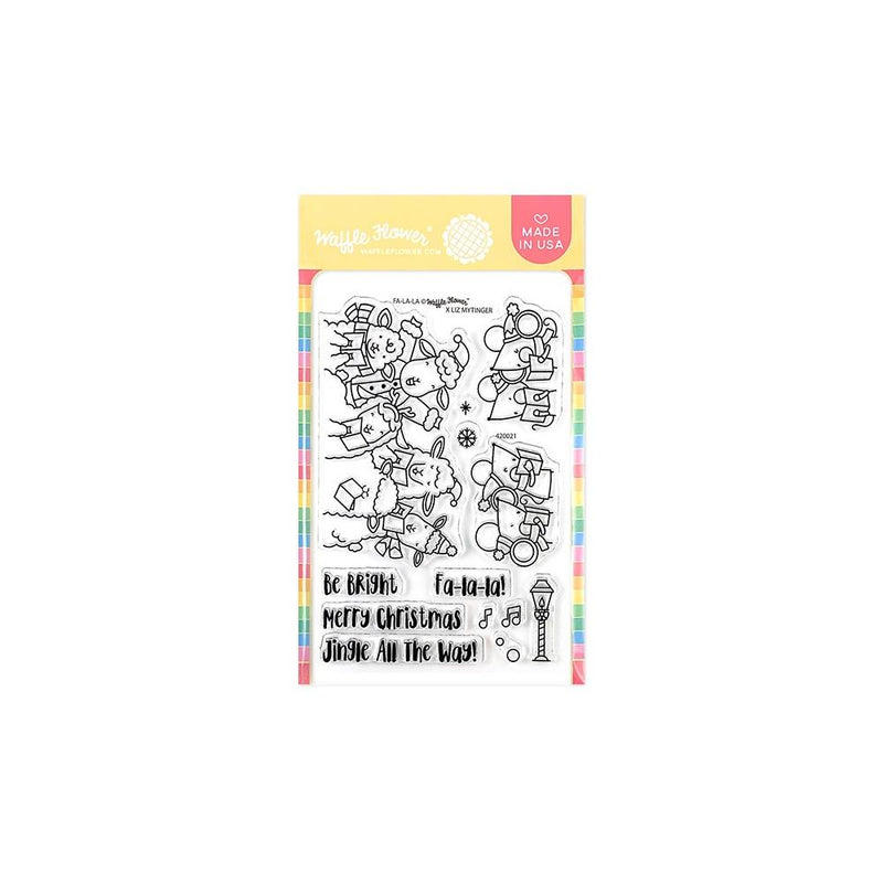 Waffle Flower Crafts Clear Stamps 4in x 6in - Fa-La-La*