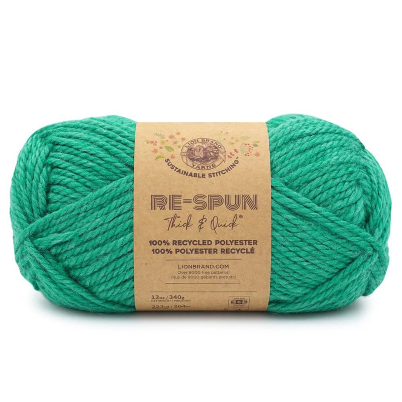 Lion Brand Re-Spun Thick & Quick Yarn - Jade