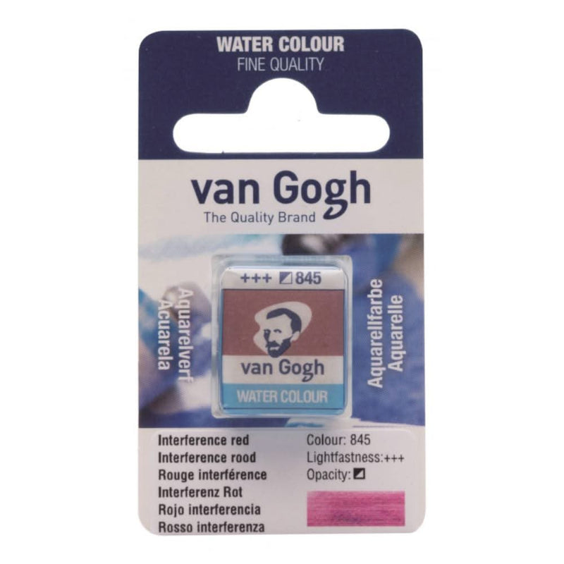 Talens - Van Gogh Watercolour half pan - INTERFERENCE RED 845