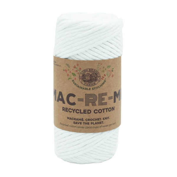 Lion Brand Mac-Re-Me Yarn - White 200g*