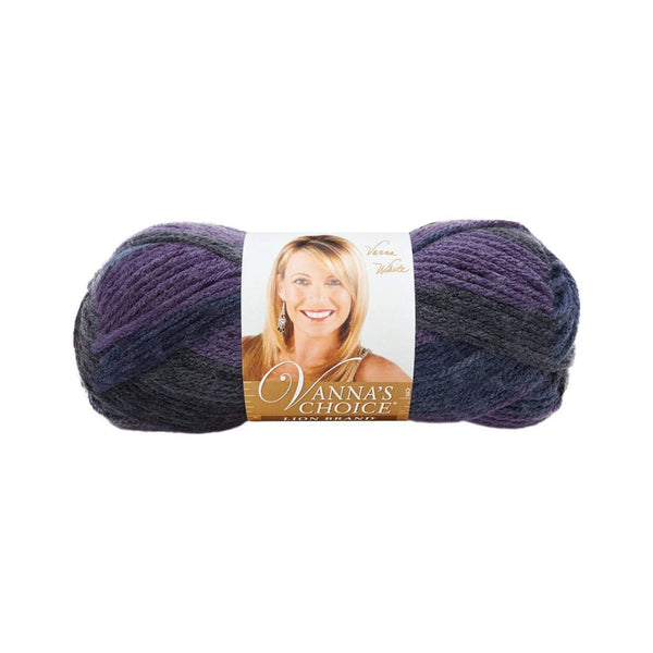 Lion Brand Vanna's Choice Yarn - Purple Print