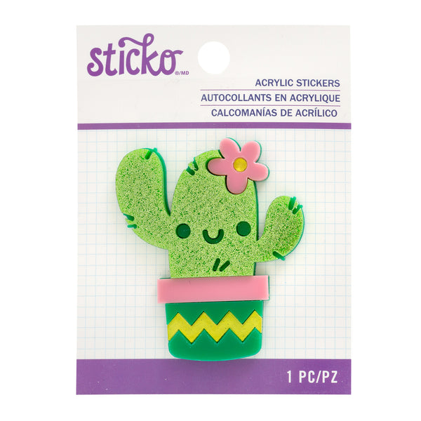 American Crafts Sticko Acrylic Stickers - Friendly Cactus*