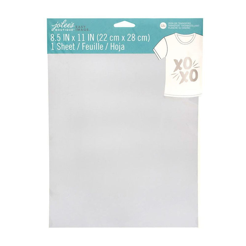 Jolee's Easy Image IronOn Transfer Single Sheet 8.5"X11" Silver Met