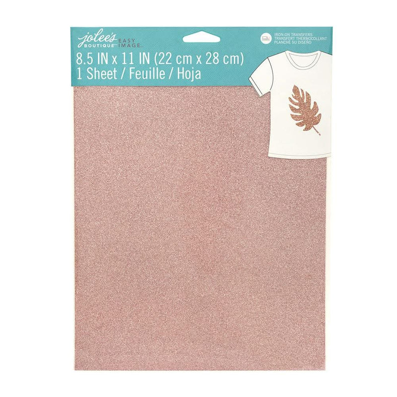 Jolee's Easy Image IronOn Transfer Single Sheet 8.5"X11" Rose Gold