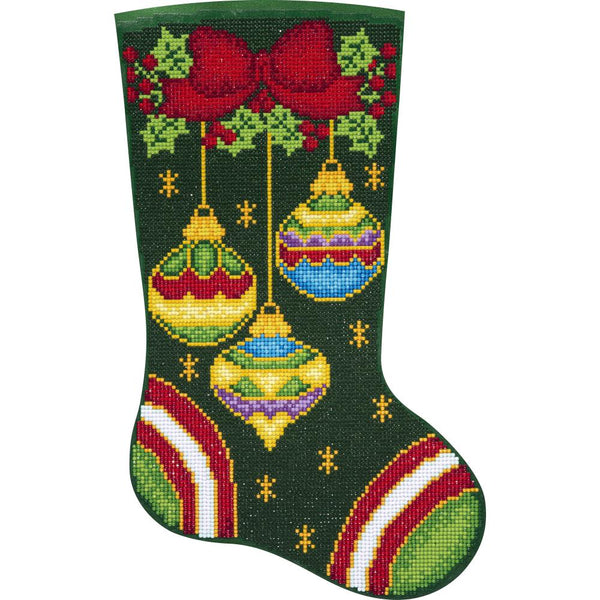 Bucilla Gem Dot Stocking Applique Kit 18" - Jewelled Ornaments