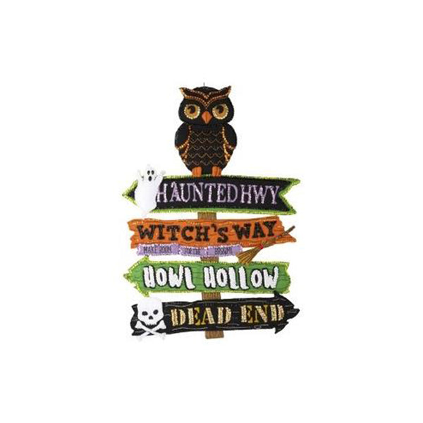 Bucilla Felt Wall Hanging Applique Kit - Halloween Street Sign*