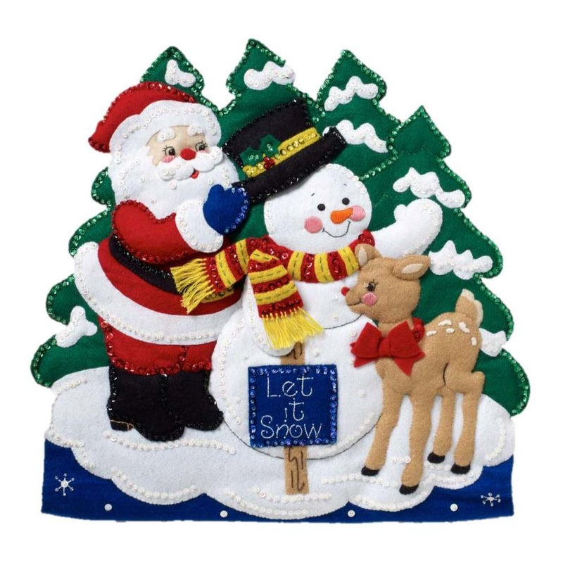 Bucilla Felt Wall Hanging Applique Kit - The Christmas Squad*