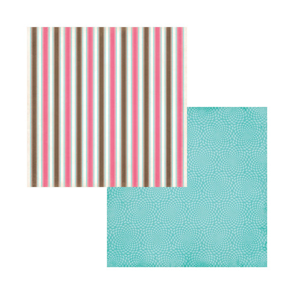 Carta Bella Cool Summer 12x12 D/Sided Cardstock - Neapoilitan Stripe*
