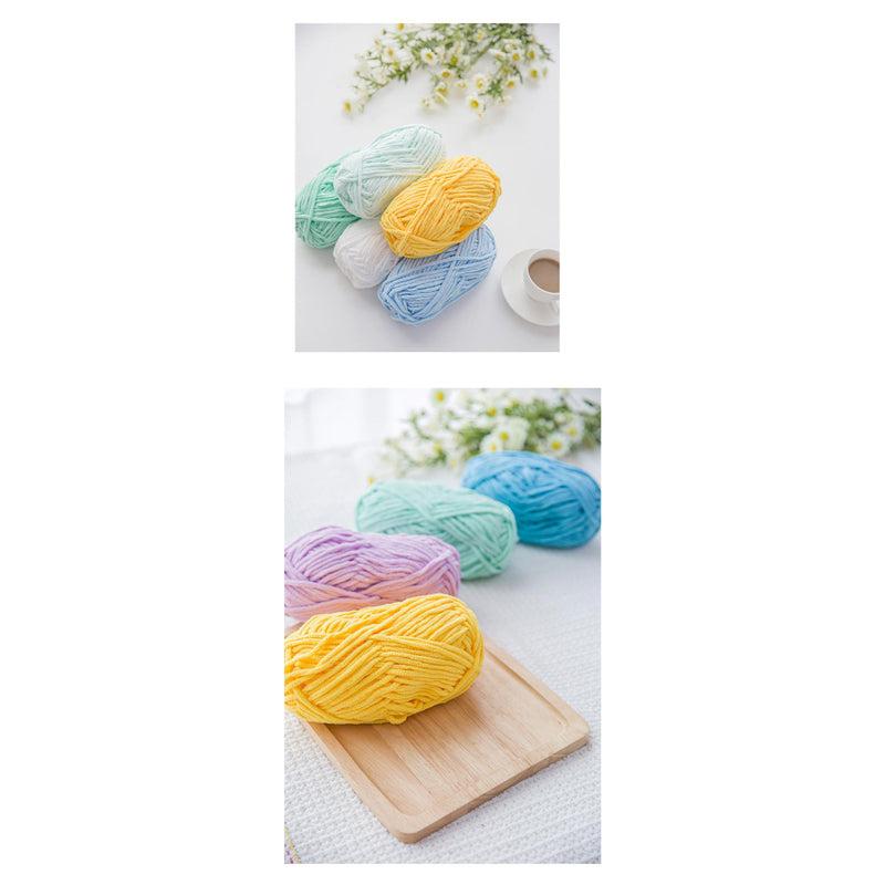 Poppy Crafts Super Soft Chenille Yarn 100g - Snow