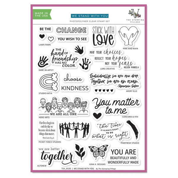 Hero Arts The Stamping Village 6in X  8in Collaborative Stamp Set - We Stand With You*