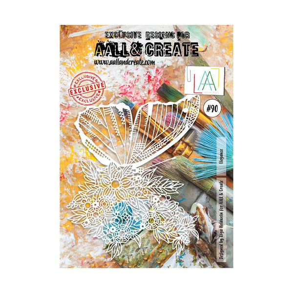 Aall & Create - A4 Stencil #90 - Elegance