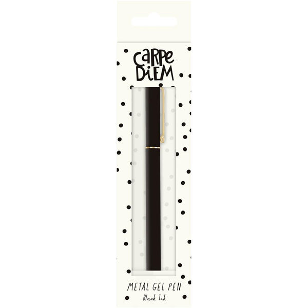 Carpe Diem Metal Gel Pen - Black