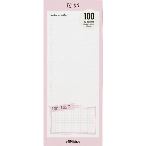 Carpe Diem Magnetic To Do List - Ballerina Pink*