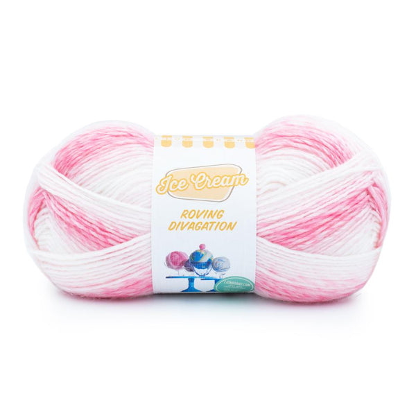 Lion Brand Ice Cream Roving Stripes Yarn - Strawberry Shortcake*