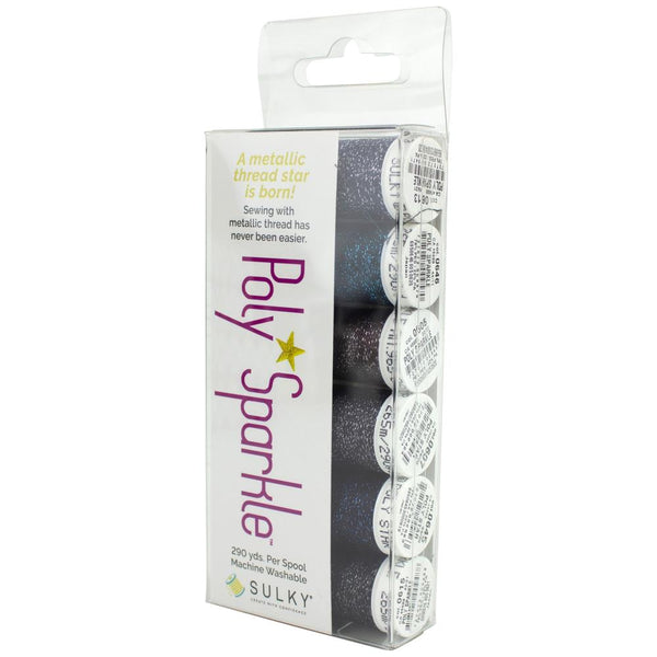Sulky 30wt Poly Sparkle Thread 6 pack - Winter Assortment*