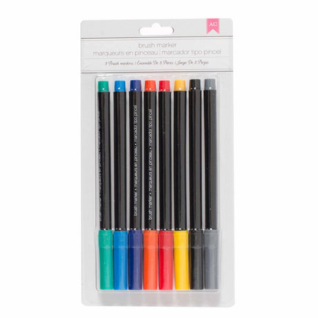 ^American Crafts Brush Markers - Multi (8 piece)^  LIMIT 1 PER ORDER