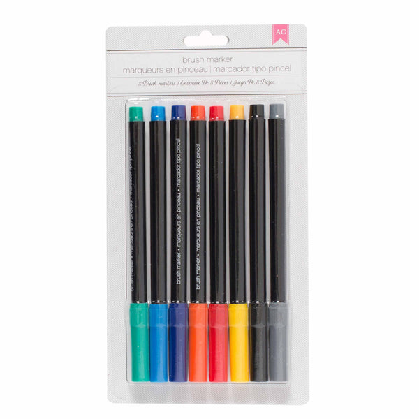 American Crafts Brush Markers - Multi (8 piece)