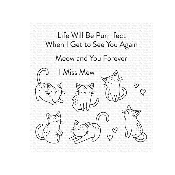 My Favorite Things Clearly Sentimental Stamps 4"X4" - Mini Meows