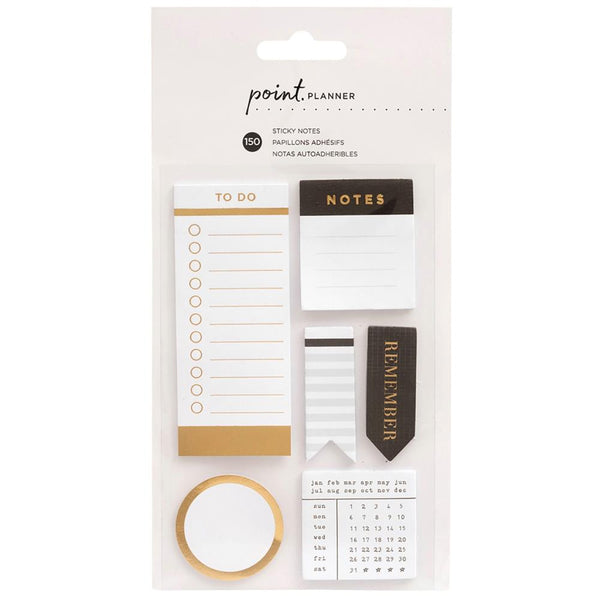 AC Point Planner Sticky Notes 150 Sheets, with Gold Foil