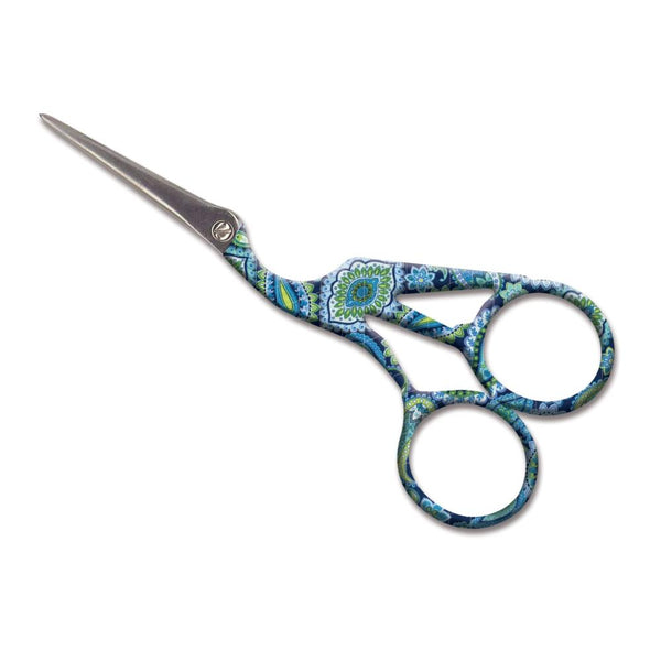 Janlynn Embroidery Scissors 4.625" - Blue Paisley