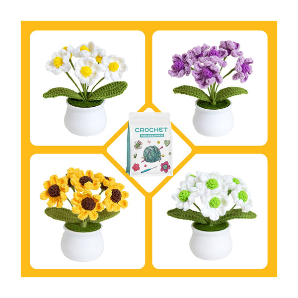 Poppy Crafts Learn to Crochet Kit  #9 - Potted Daisy