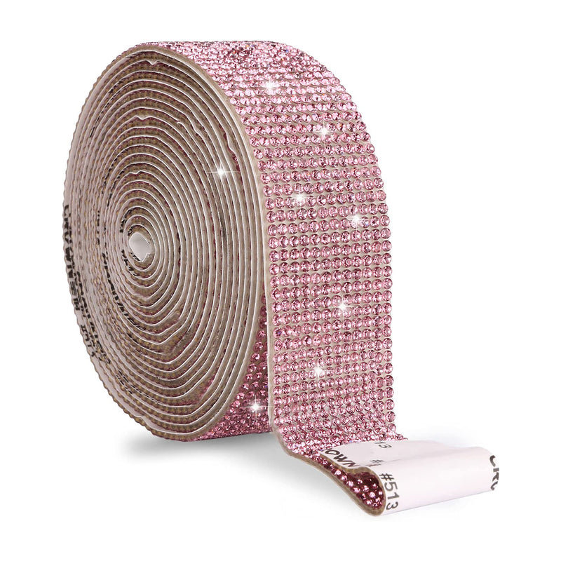 Poppy Crafts Self-adhesive Diamond Rhinestone Ribbon - Pink 4 Pack*