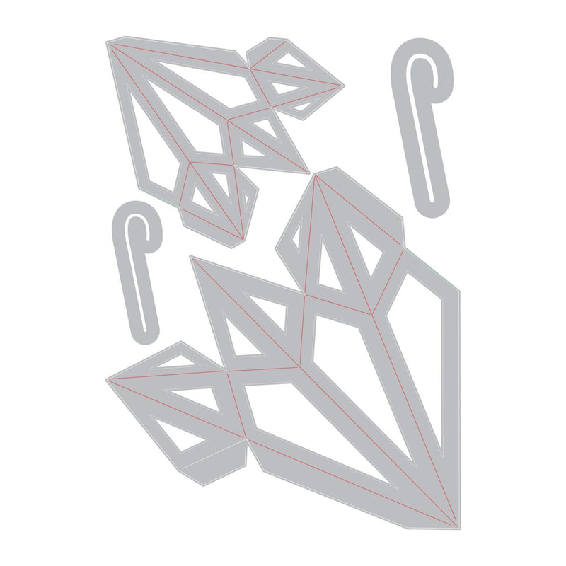 Sizzix Thinlits Dies By Jen Long 2/Pkg - Geometric Ornaments*