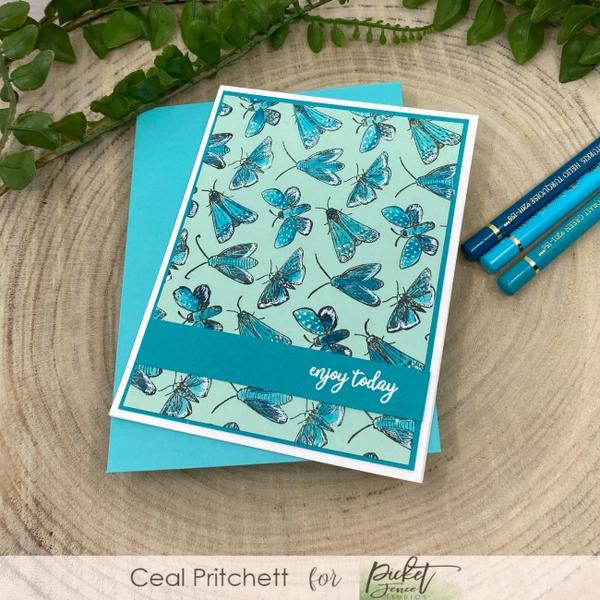 Picket Fence Studios 4in x 4in Stamp Set - Moths*