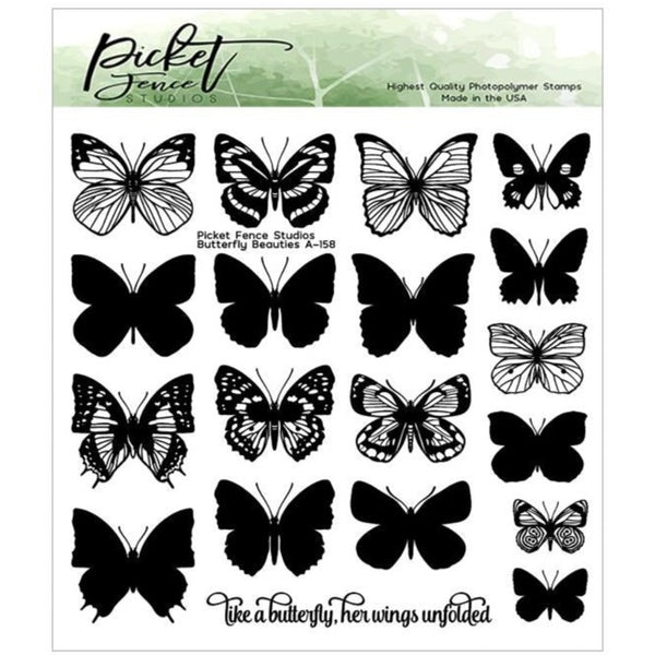 Picket Fence Studios 6"X6" Stamp Set - Butterfly Beauties*