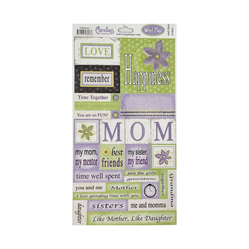 Adorn It Carolees Creations - Sticker Sheet - Happiness*
