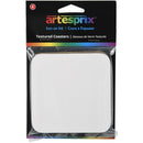 Artesprix Iron-On-Ink Textured Square Coaster 4 pack - White - 3.5in x 3.5in