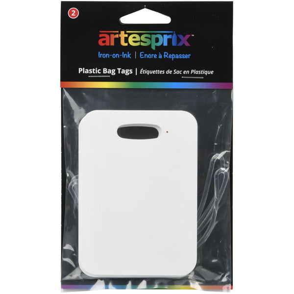 Artesprix Iron-On-Ink Bag Tag 2 pack - Plastic- 2.7in x 3.8in
